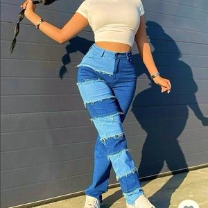 Fashion Nova Patchwork Jeans
